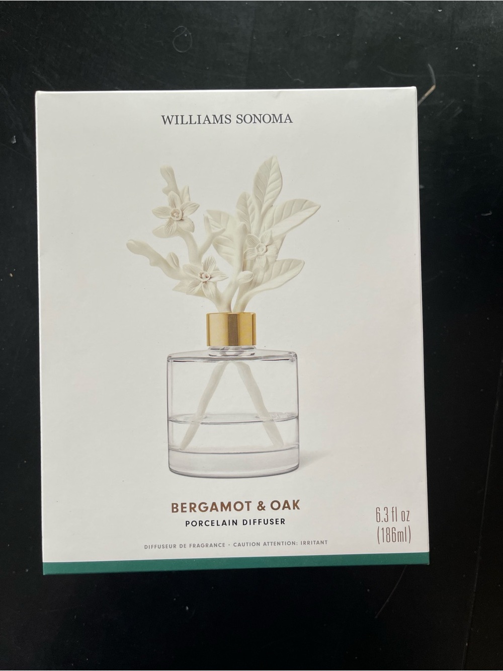 Williams Sonoma Home Fragrance Bergamot & Oak Porcelain Diffuser